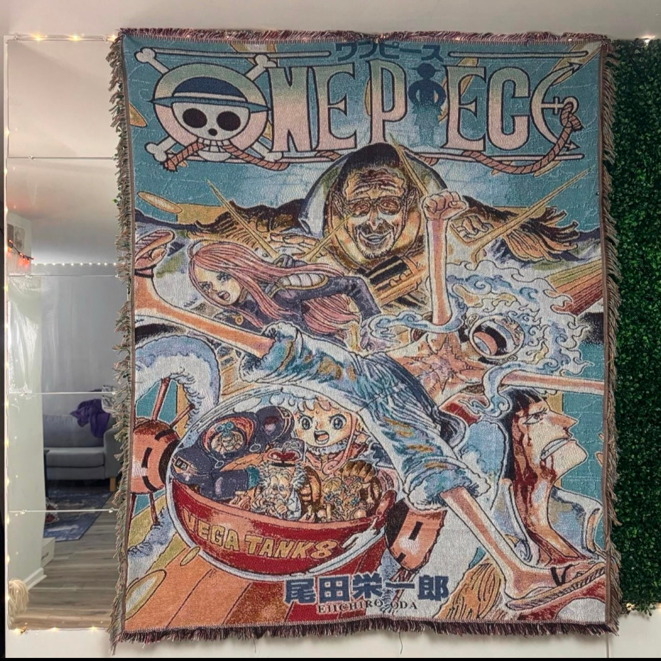Luffy & Kizaru Hand Woven Tapestry, Blanket, Rug