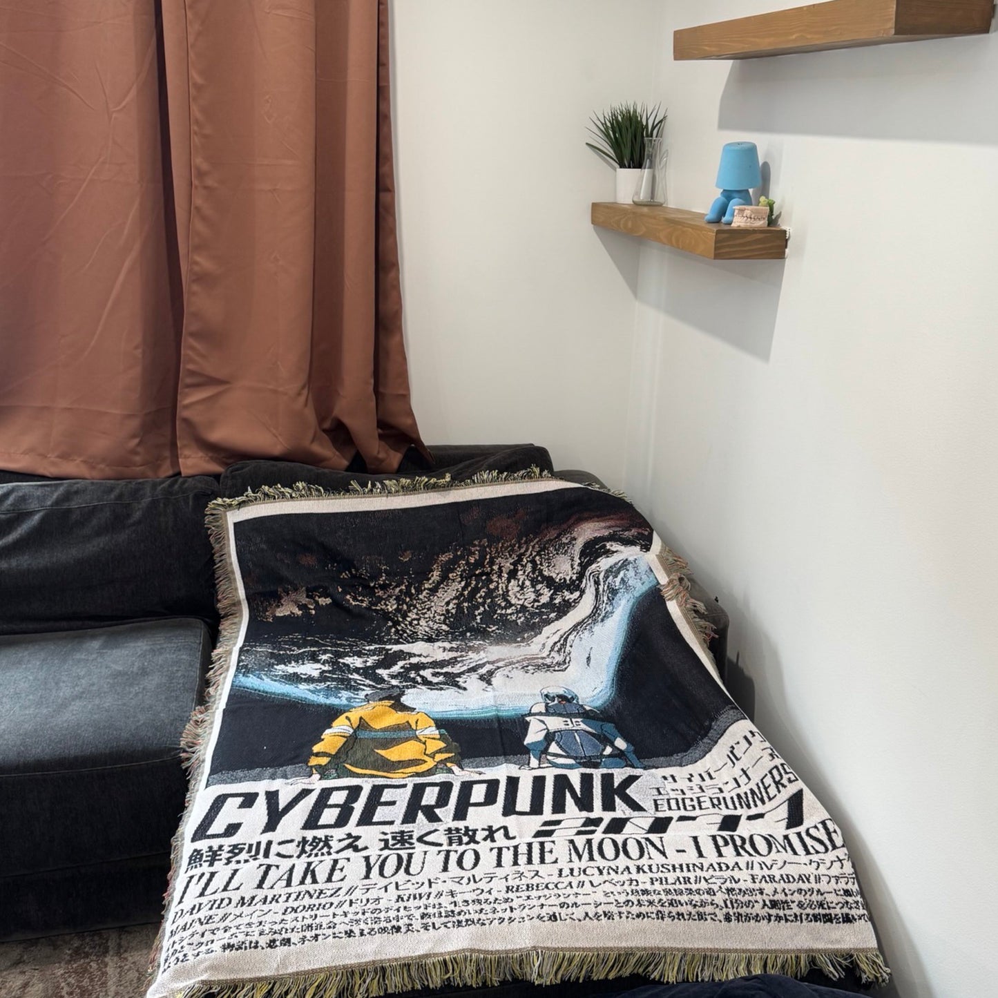 Cyberpunk Woven Tapestry, Blanket, Rug