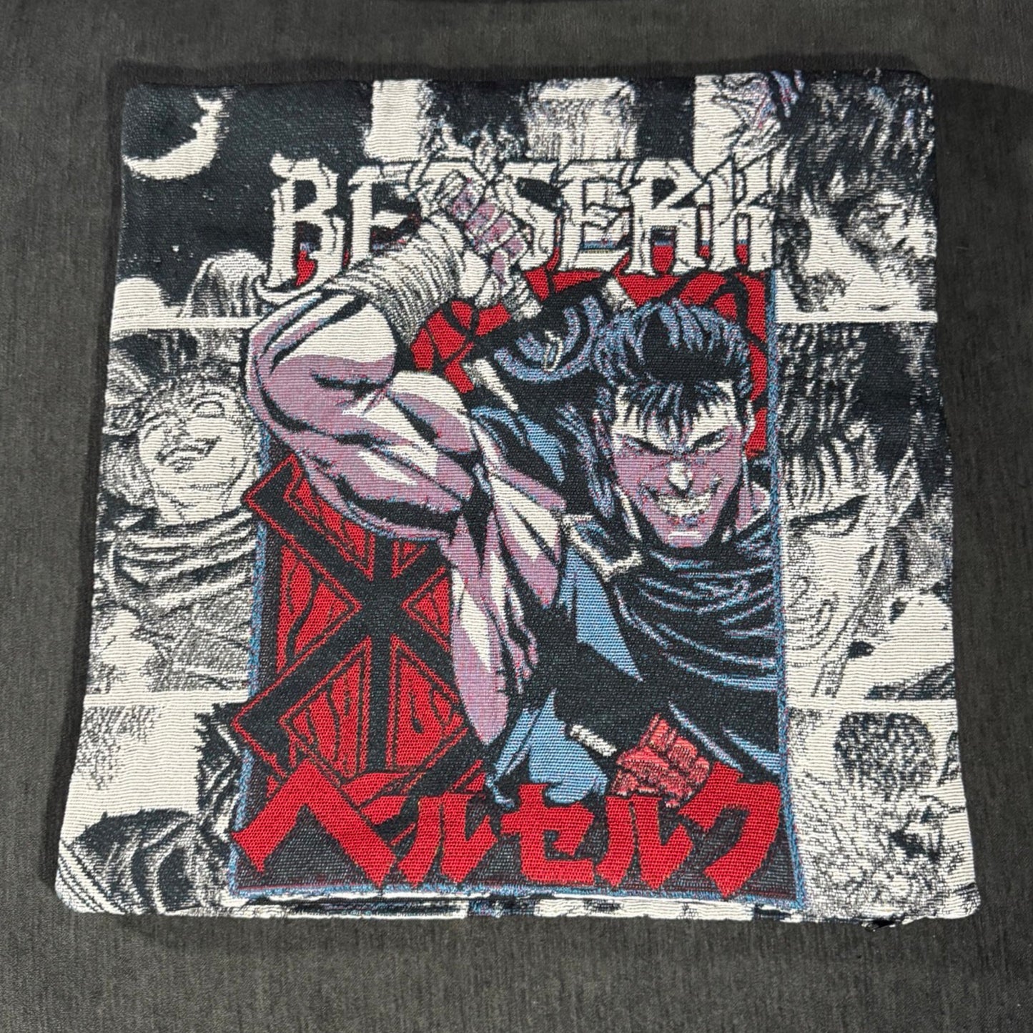 Guts Hand-Woven Tapestry Cushion Case, Anime Pillow Cover