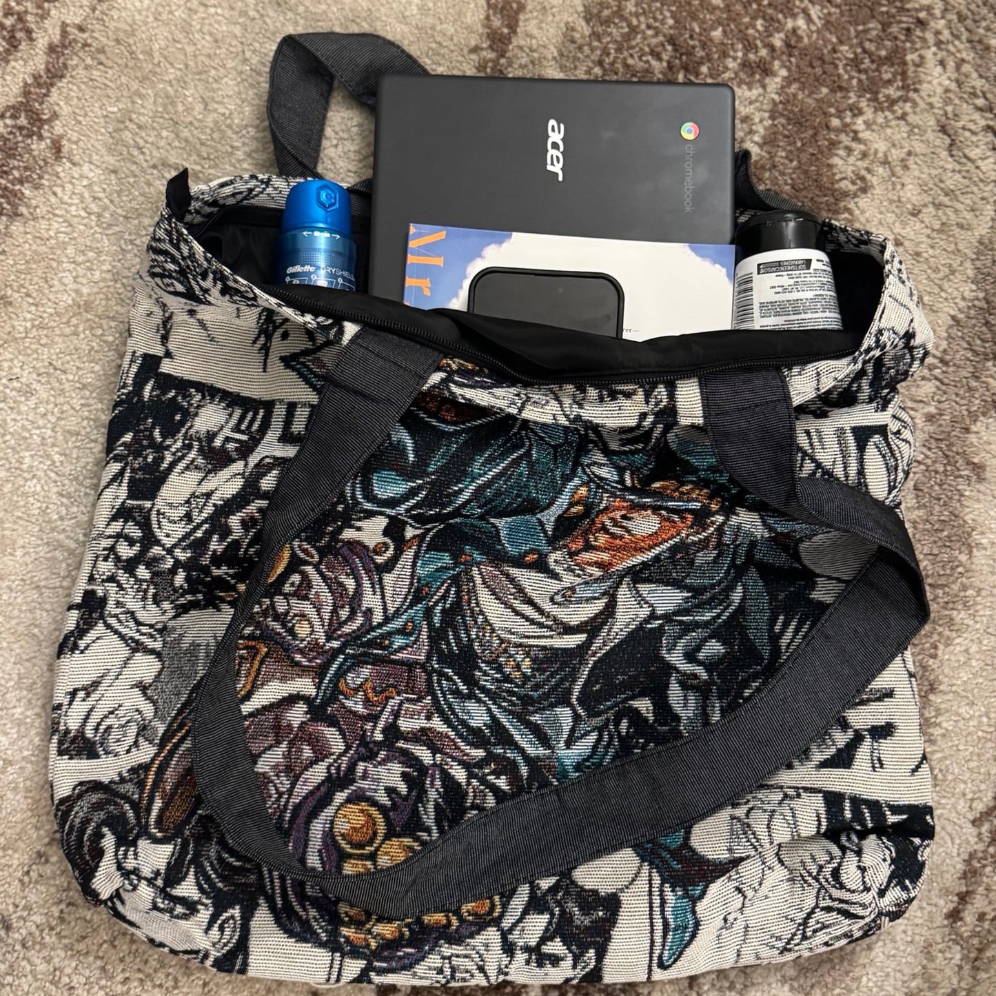 Zoro Woven Tapestry Tote Bag