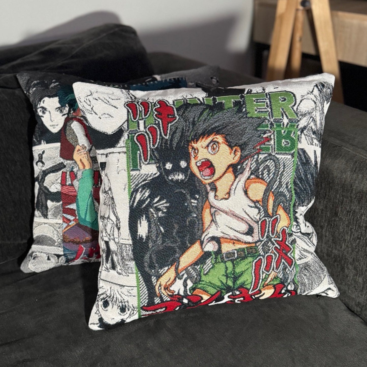 Gon Limitation Transformation Hand-Woven Tapestry Cushion Case, Anime Pillow Cover