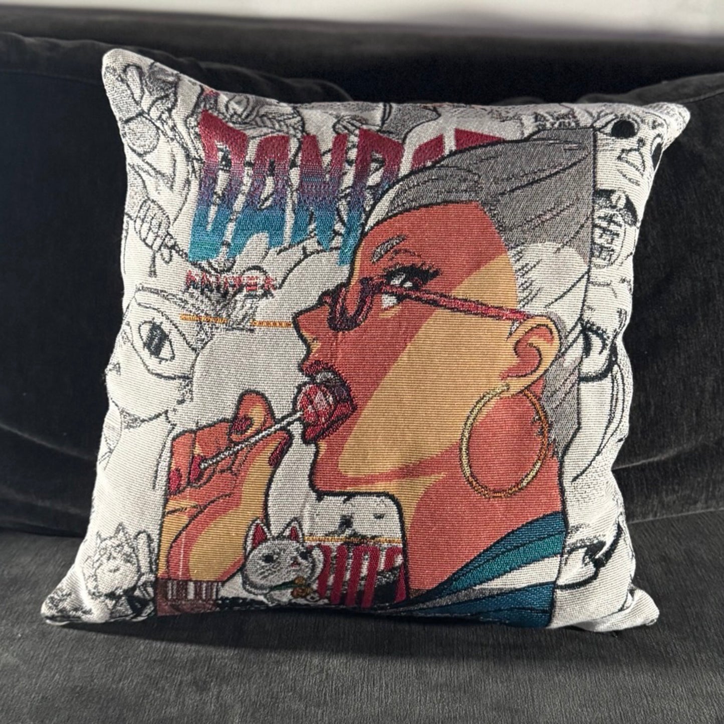 Granny Seiko Woven Pillow Cover