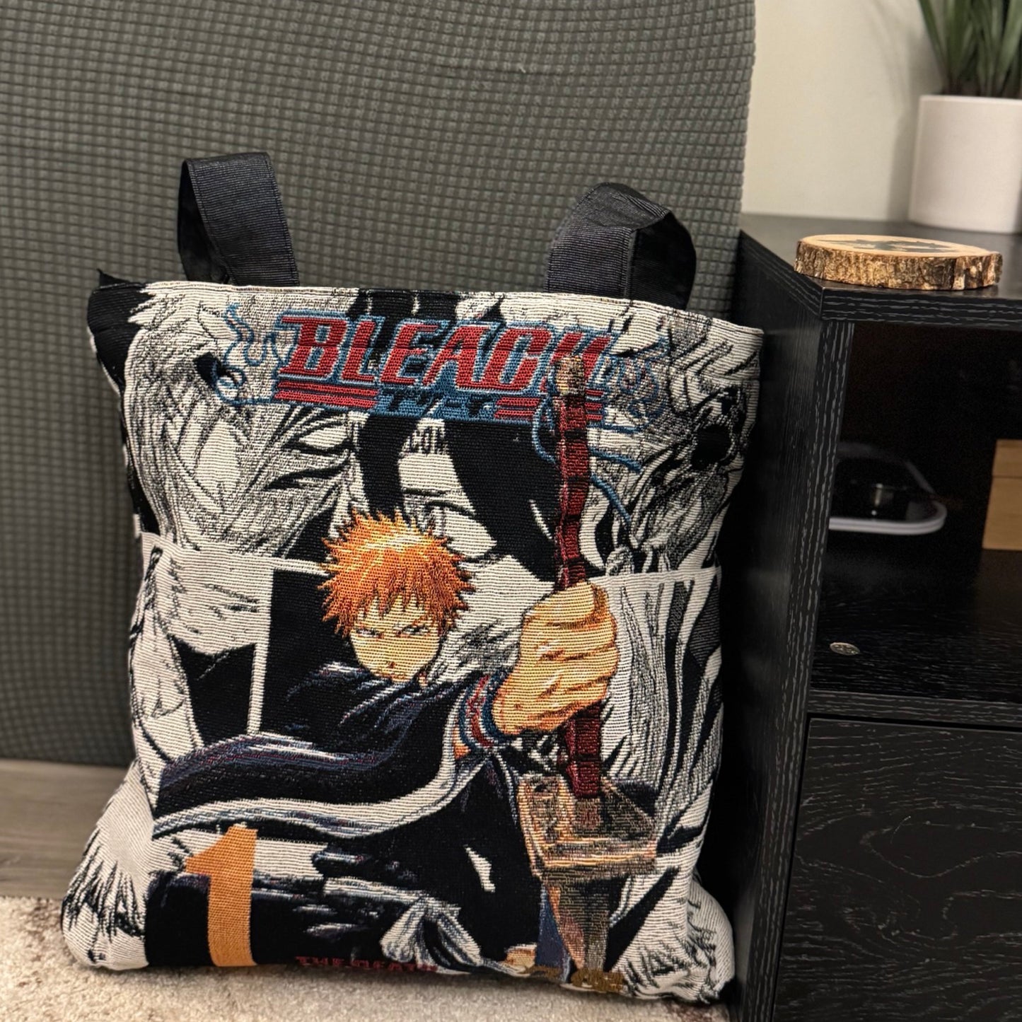 Ichigo Manga Cover 1 Woven Tapestry Tote Bag