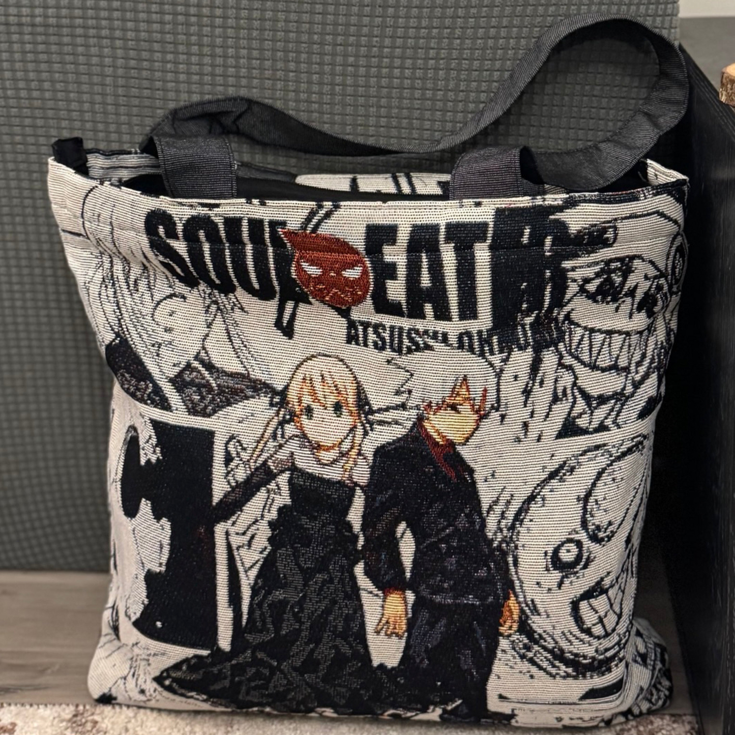 Soul & Maka Woven Tapestry Tote Bag
