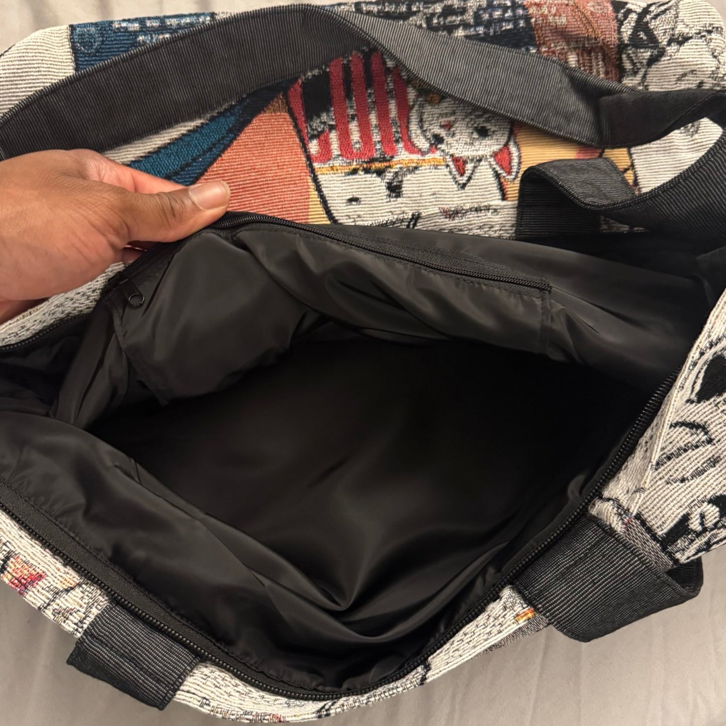 Deku and Shigaraki Woven Tapestry Tote Bag
