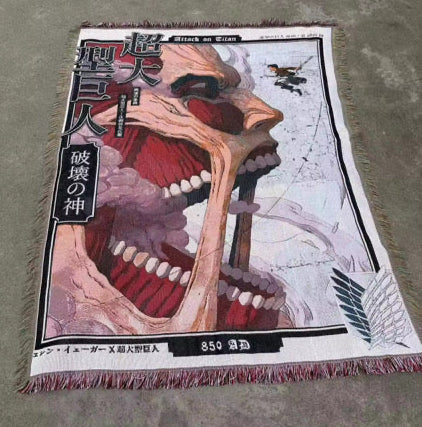 Titan Head Woven Tapestry, Blanket, Rug