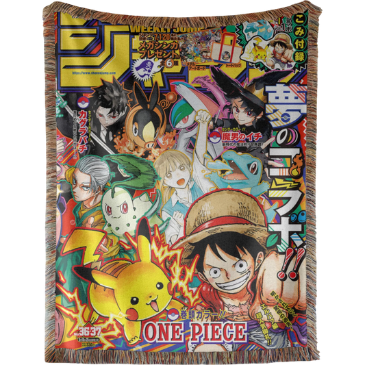 Luffy Pikachu Woven Tapestry, Blanket, Rug