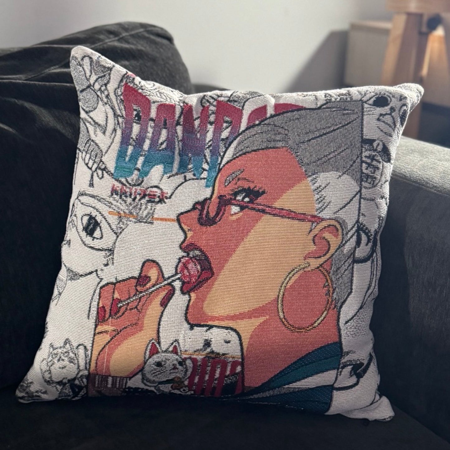 Granny Seiko Woven Pillow Cover
