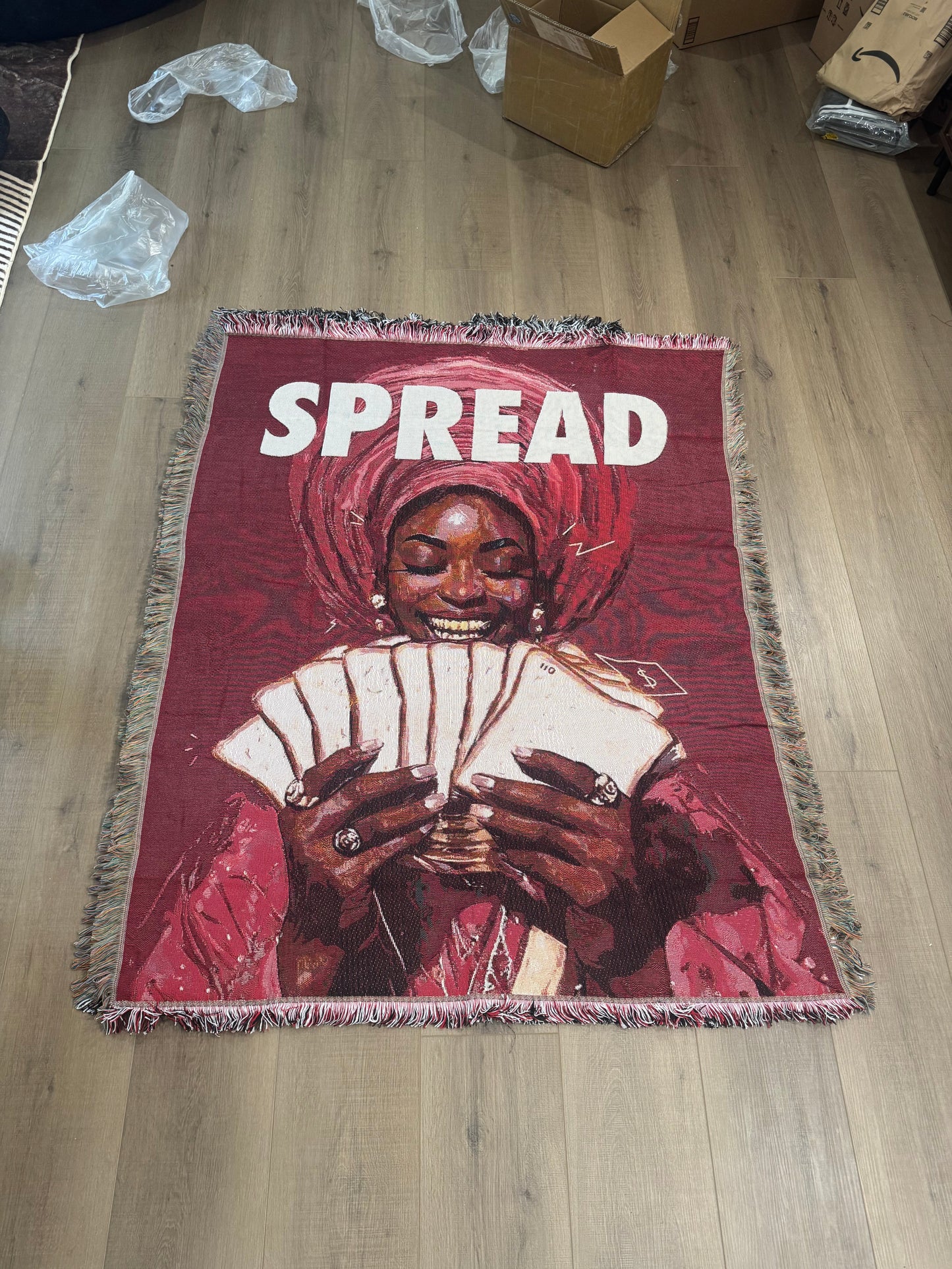 SPREAD Hand Woven Tapestry, Blanket, Rug