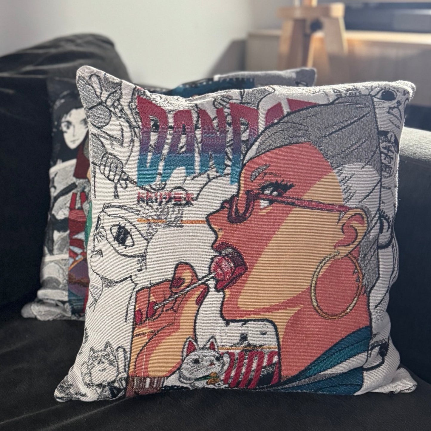 Granny Seiko Woven Pillow Cover