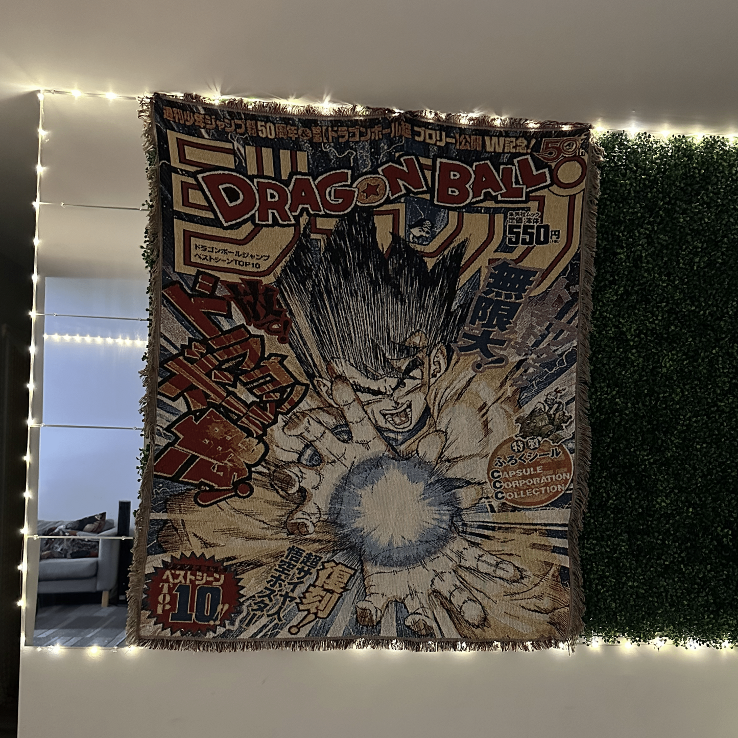 Goku Kamehameha Hand Woven Tapestry, Blanket, Rug