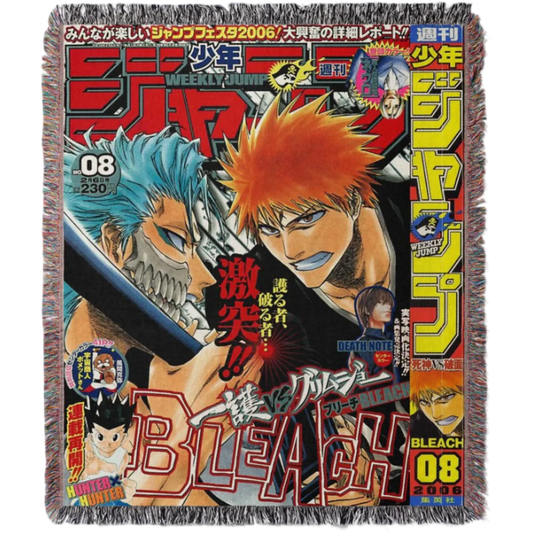 Ichigo & Grimmjow Anime Hand Woven Cozy Rug | Manga Tapestry Throw | Suitable As Blanket