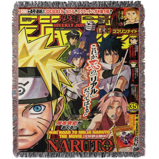 Naruto Hand Woven Cozy Rug | Manga Tapestry Throw | Suitable As Blanket