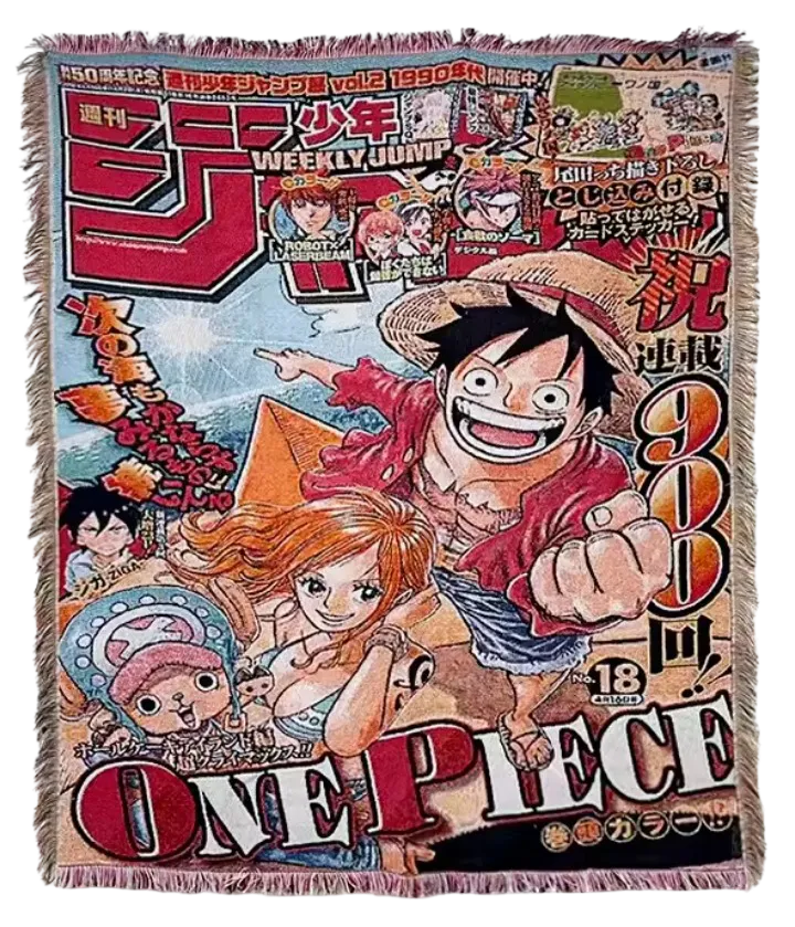 Straw Hat Crew Hand Woven Tapestry, Blanket, Rug