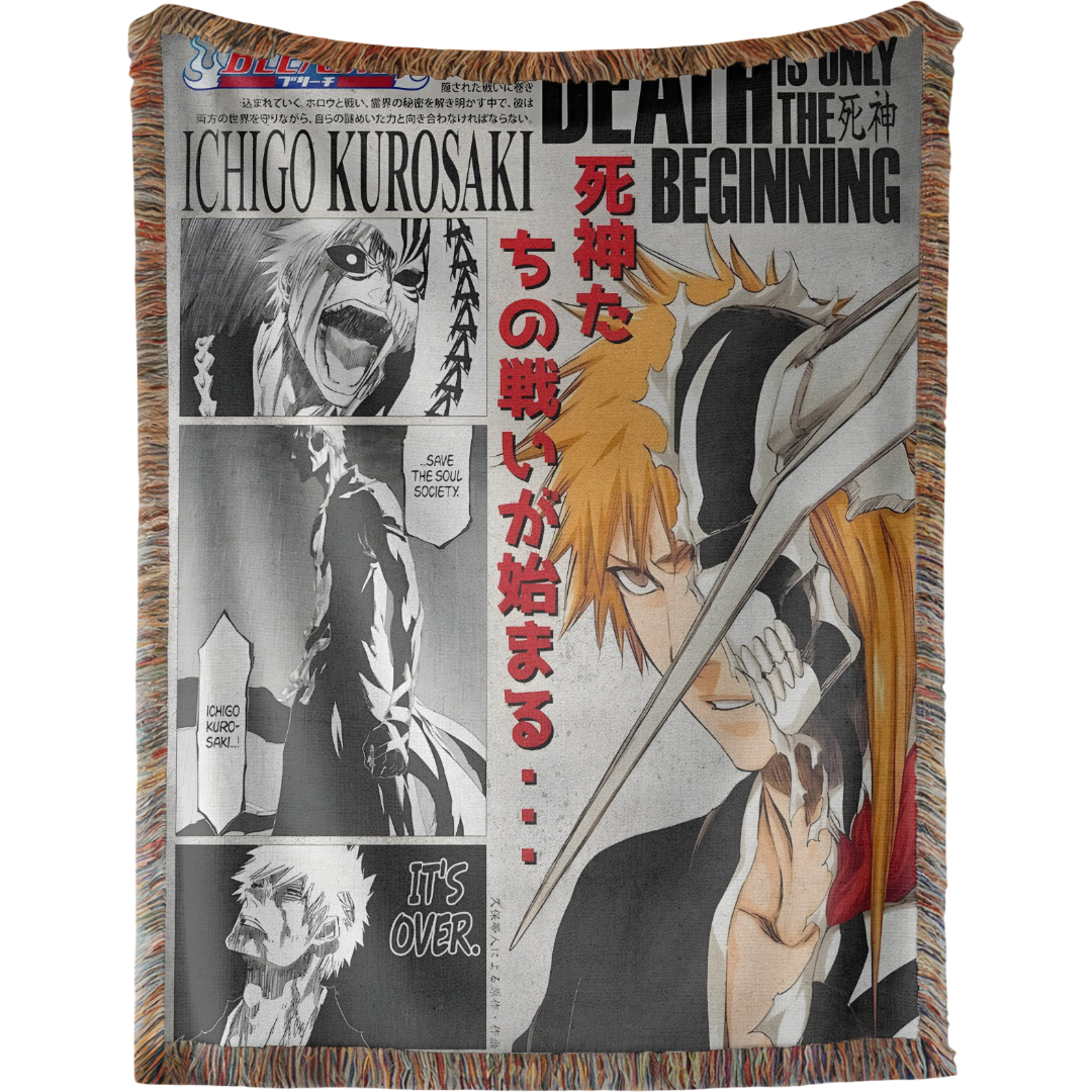 Ichigo Hollow Mask Woven Tapestry, Blanket, Rug