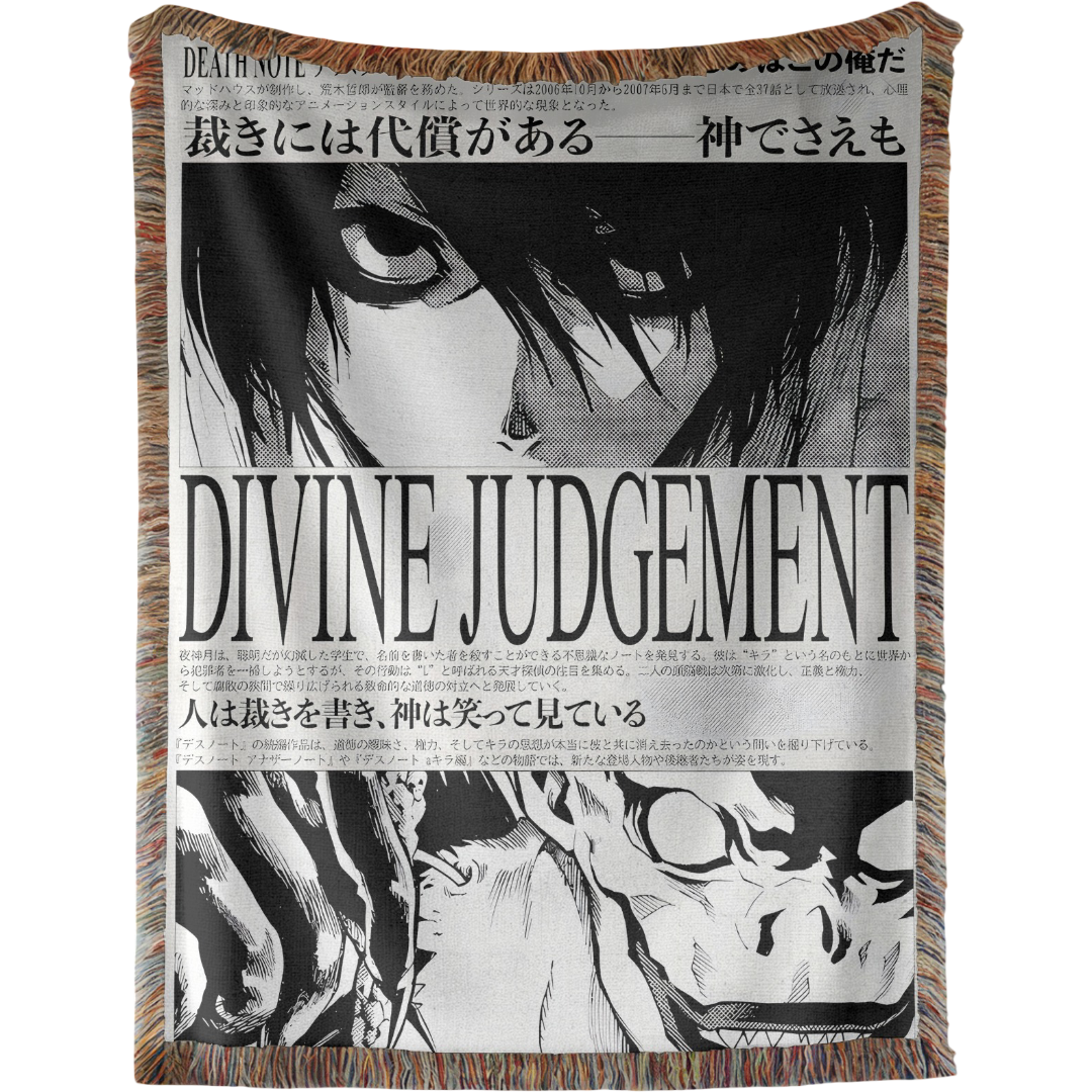 L and Ryuk Woven Tapestry, Blanket, Rug