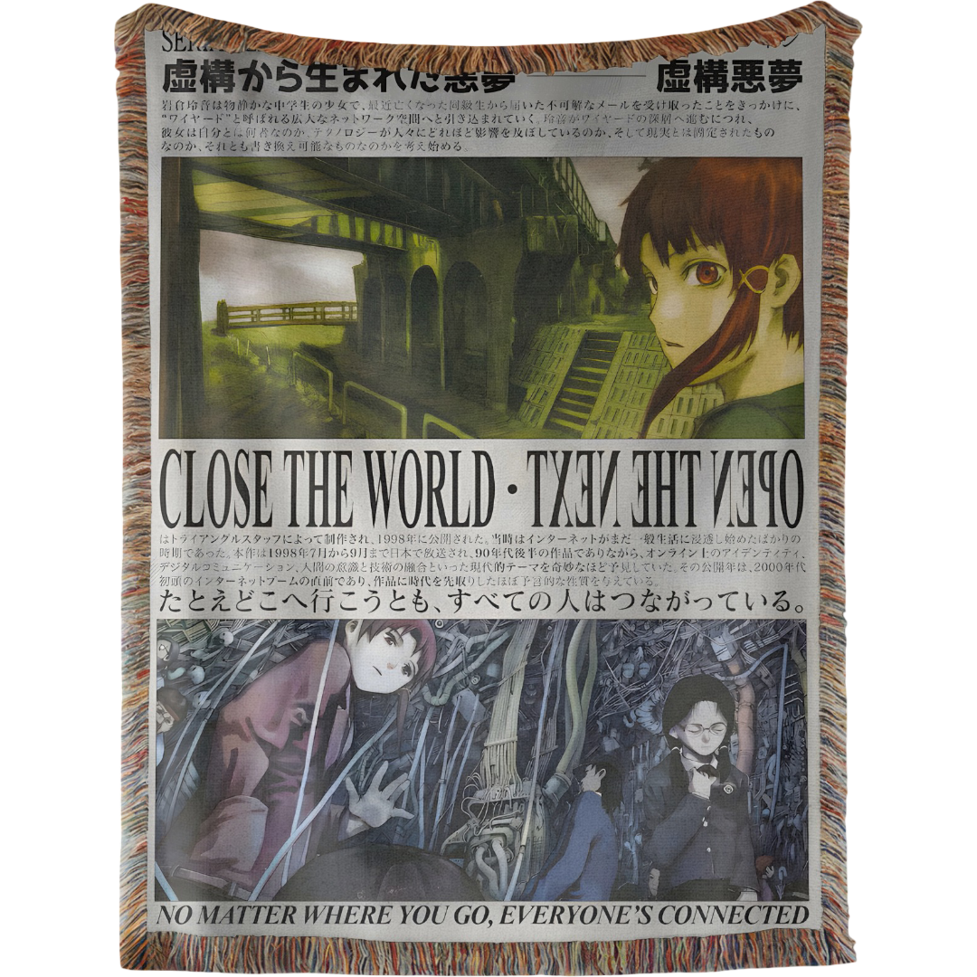 Serial Experiments Lain Woven Tapestry, Blanket, Rug