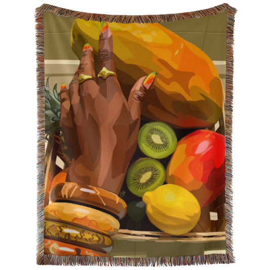 Fruits Hand Woven Tapestry, Blanket, Rug