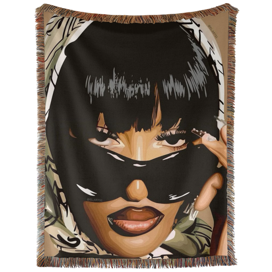 Meg Stallion Scarf Hand Woven Tapestry, Blanket, Rug
