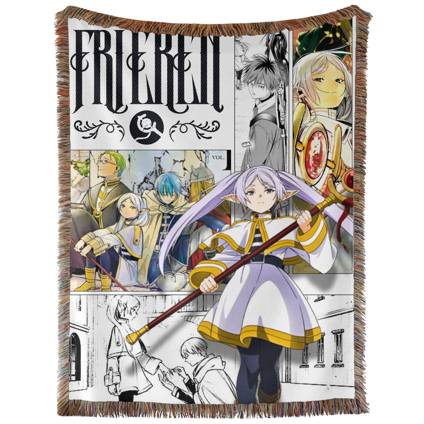 Frieren Adventurers Hand Woven Tapestry, Blanket, Rug