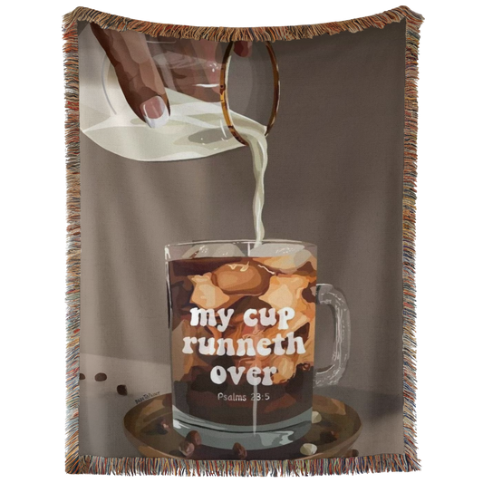Cup Runneth Over Hand Woven Tapestry, Blanket, Rug