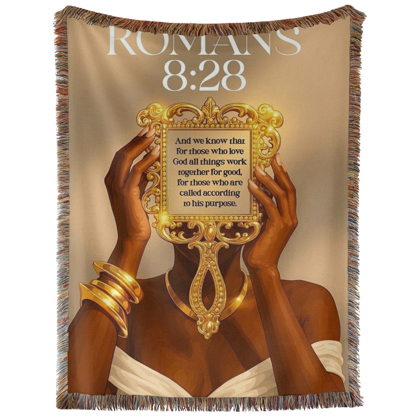 Romans 8:28 Hand Woven Tapestry, Blanket, Rug