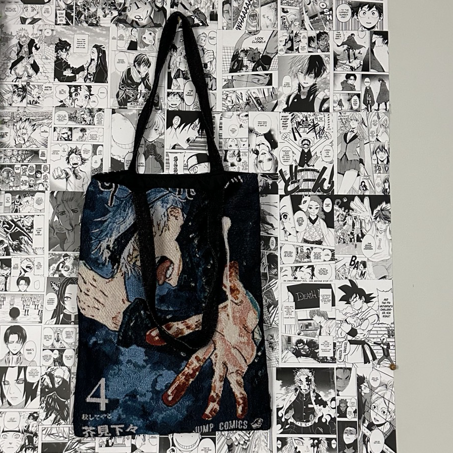 Gojo Manga Cover Woven Tapestry Tote Bag