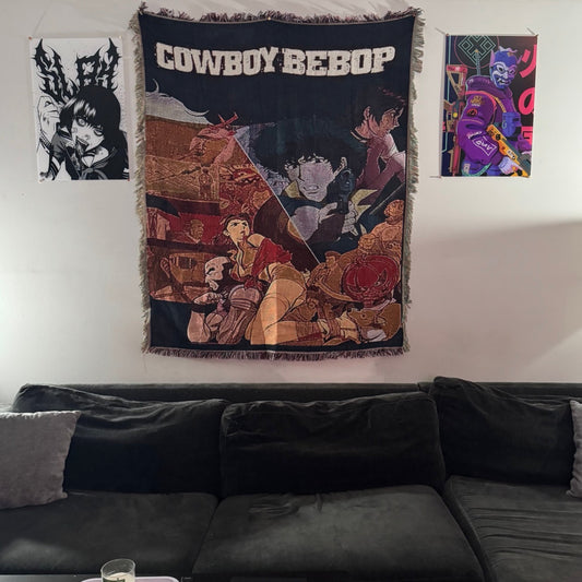 Cowboy Bebop Hand Woven Tapestry, Throw, Blanket, Rug