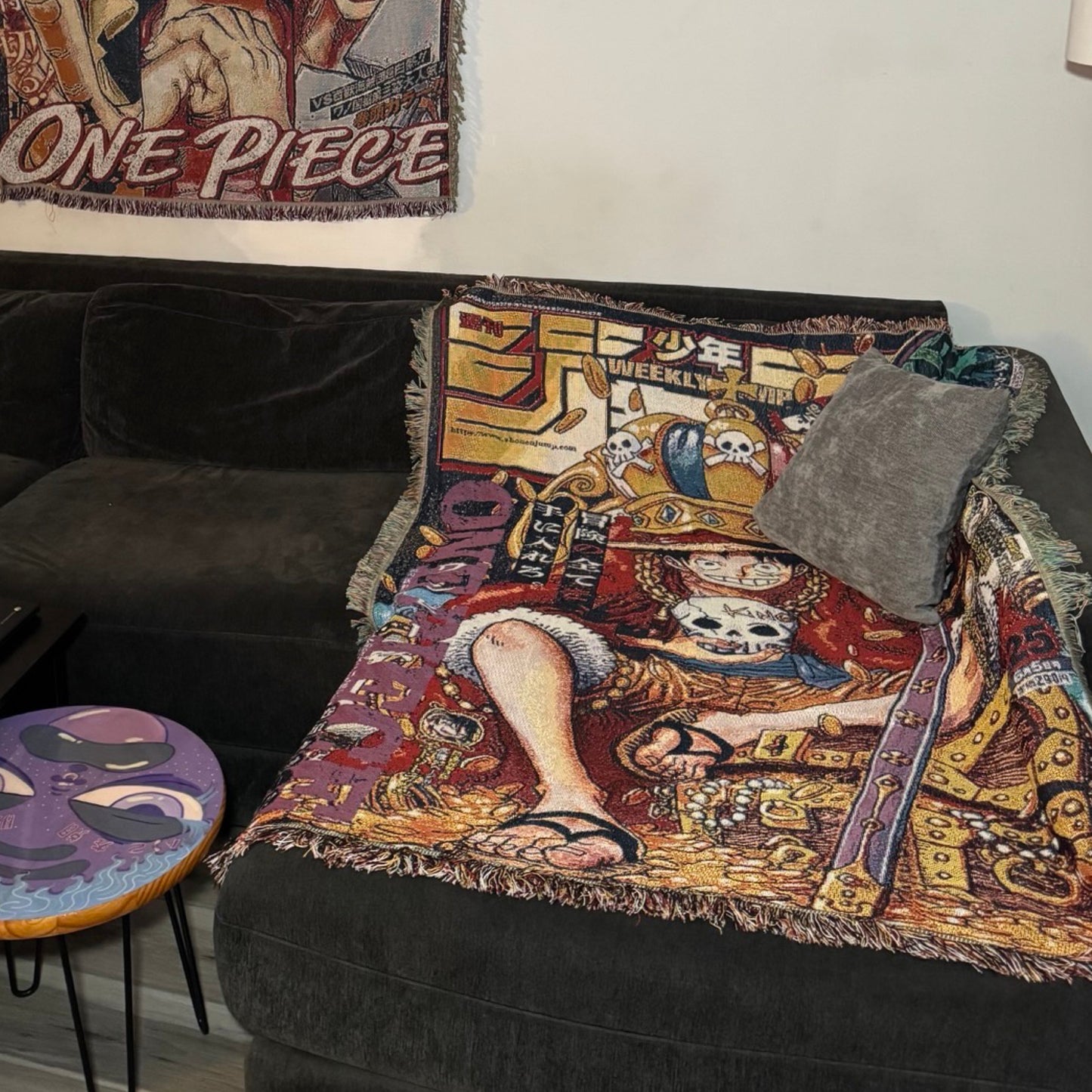 Pirate King Luffy Hand Woven Tapestry, Blanket, Rug
